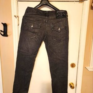 W 38 Gray Tru Religion Jeans